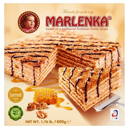 Marlenka torta tesco - mézes torta dióval 800 g