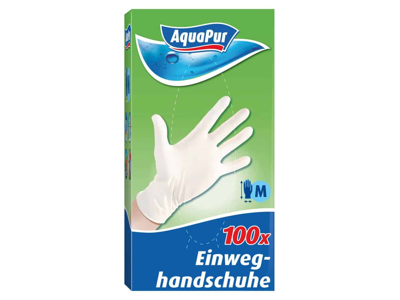 aquapur egyszer használatos gumikesztyű