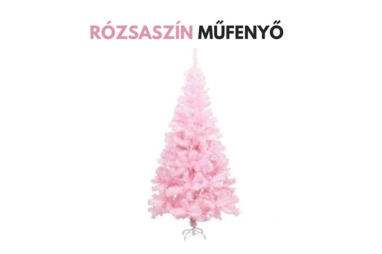 rózsaszín karácsonyfa