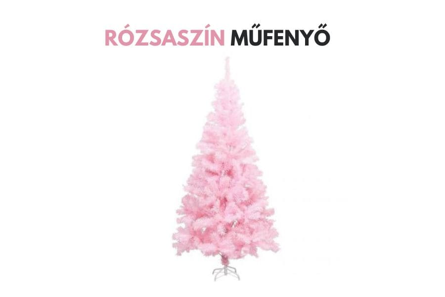 rózsaszín karácsonyfa