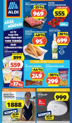 ALDI Akciós Újság (2026.07.02 – 2026.07.08): Brutális tejtermékes árcsökkentések és nyári BBQ-felhozatal