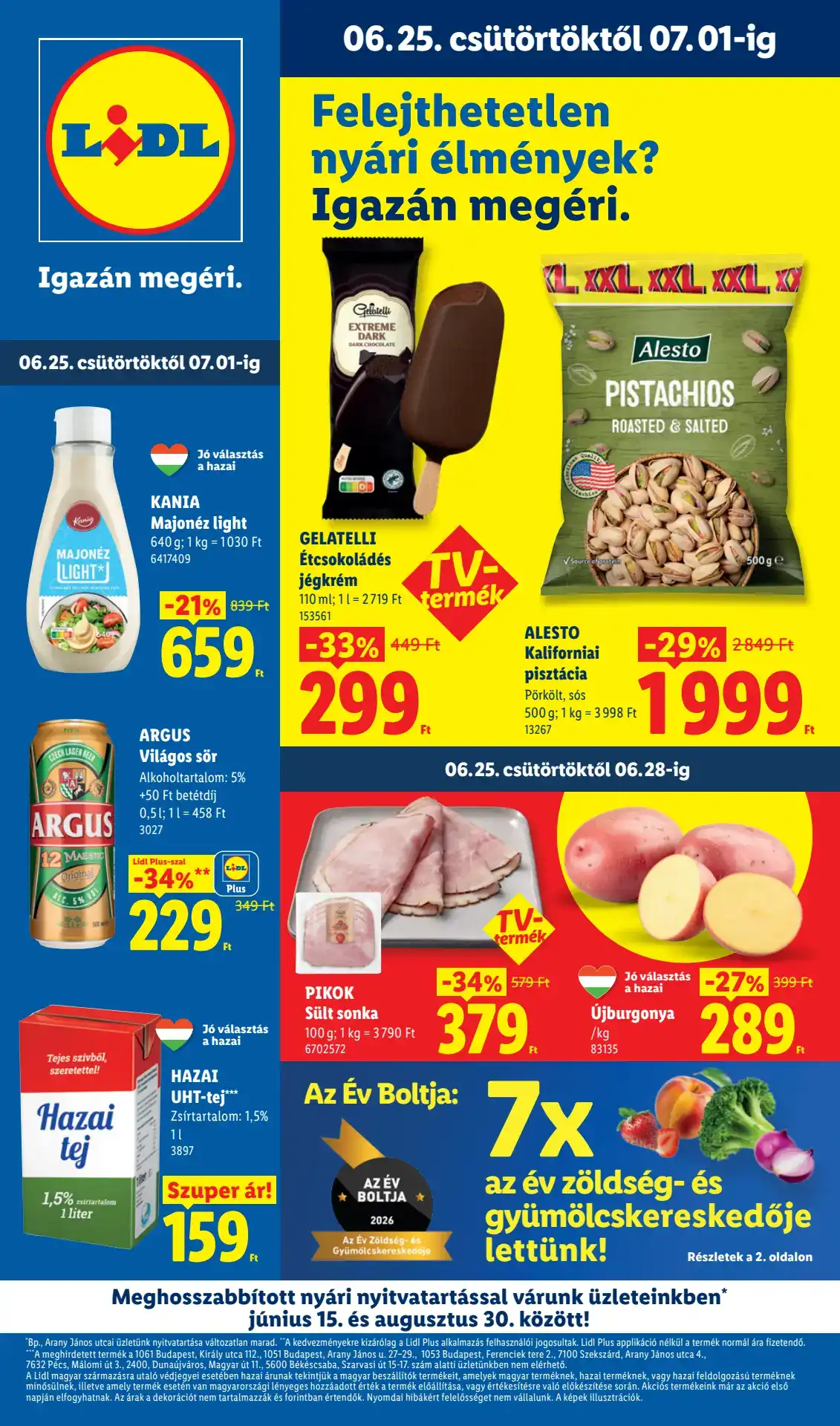 Lidl Akciós Újság 2026.06.25–07.01: Nyári slágerek a 26. héten
