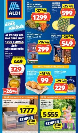 Aldi akciós újság 2026. 07.09-07.15 29. hét