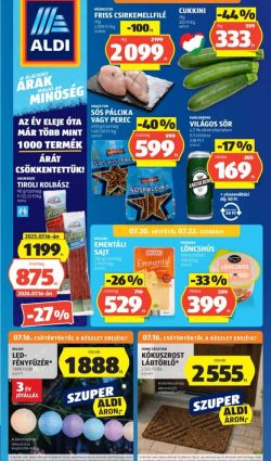 Aldi akciós újság 2026. 07.16-07.22 29. hét