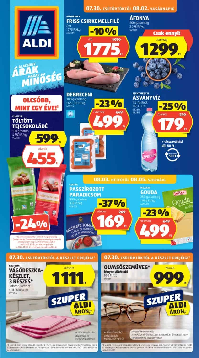 Aldi akciós újság 2026. 07.30-08.05