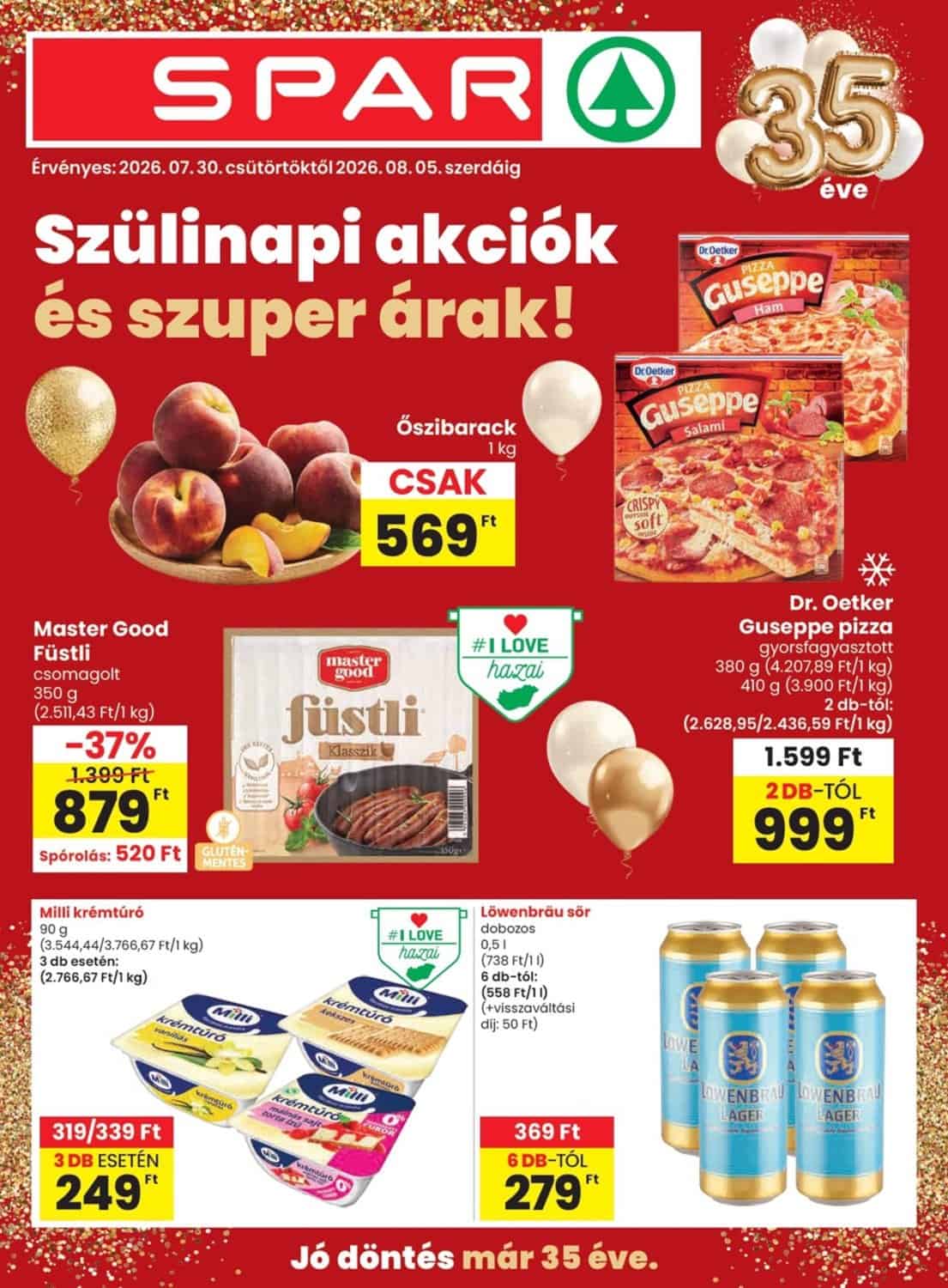 Spar akciós újság 2026. 07.30-08.05