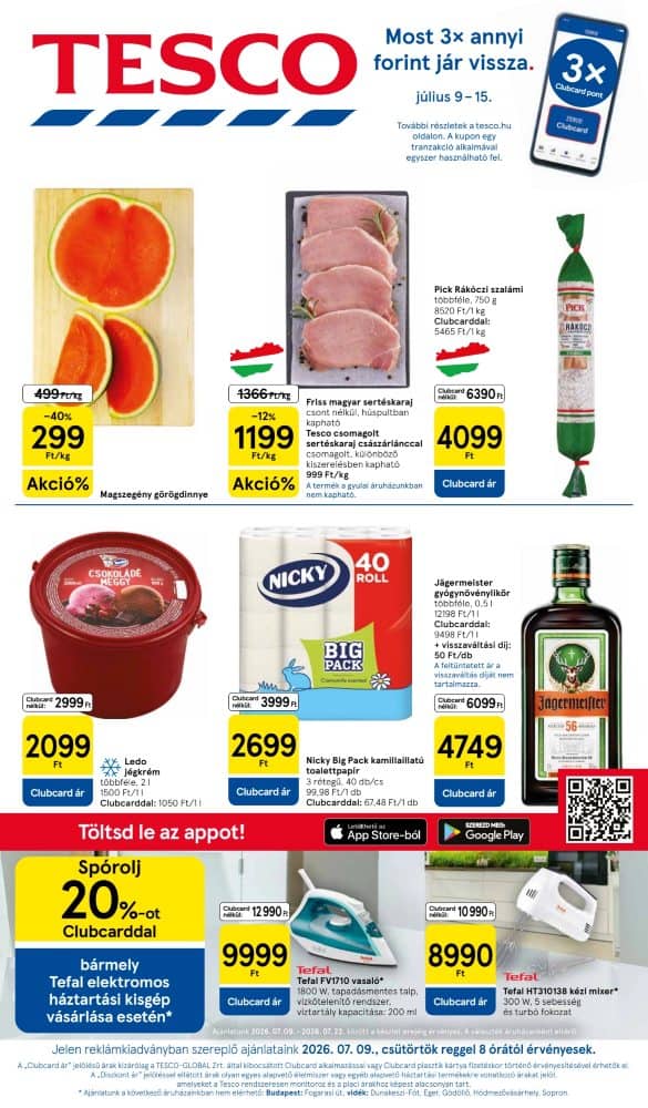 Tesco akciós újság 2026. 07.09-07.15 29. hét