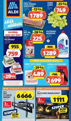 Aldi akciós újság 2026. 08.06-08.12 32. hét