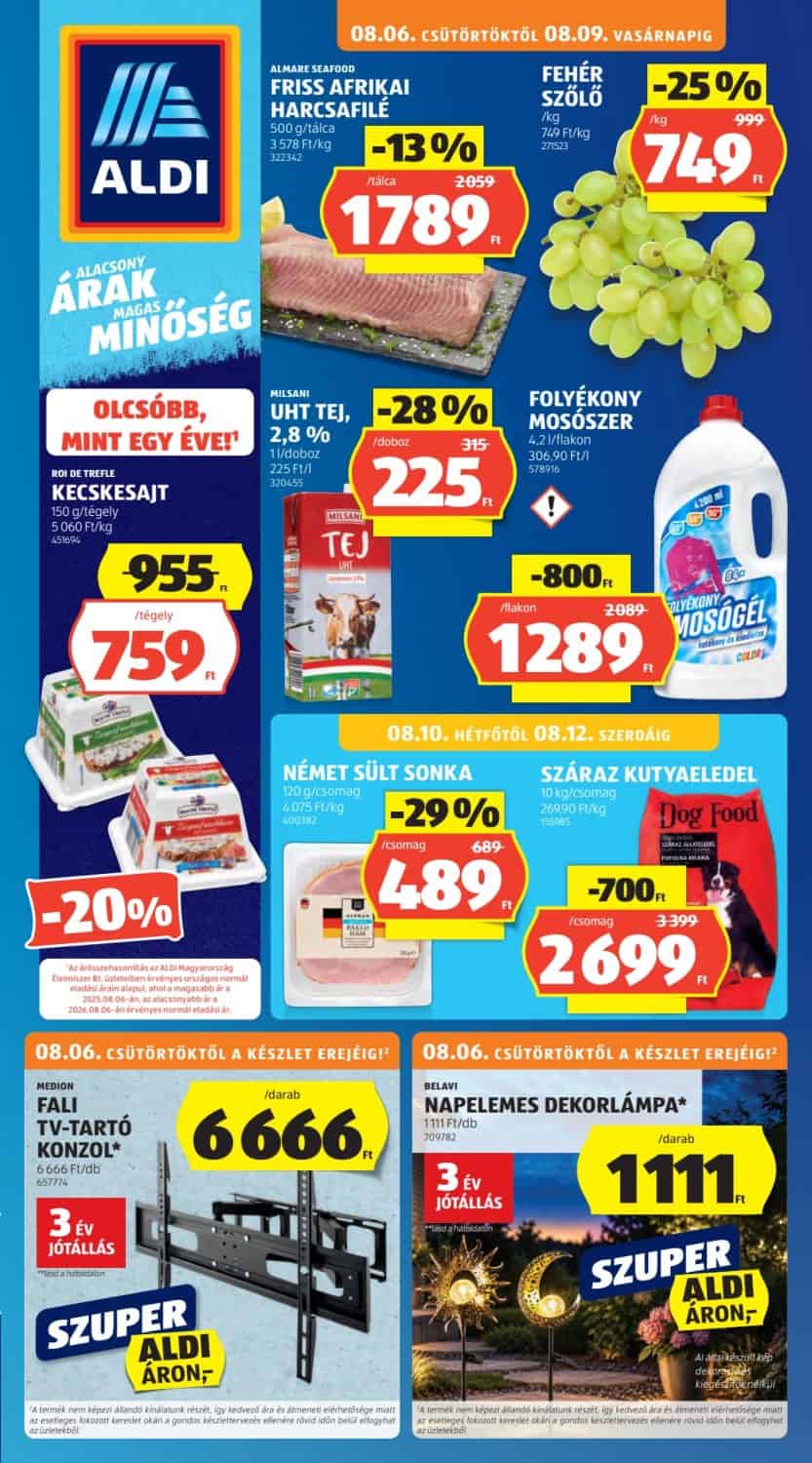 Aldi akciós újság 2026. 08.06-08.12 32 hét