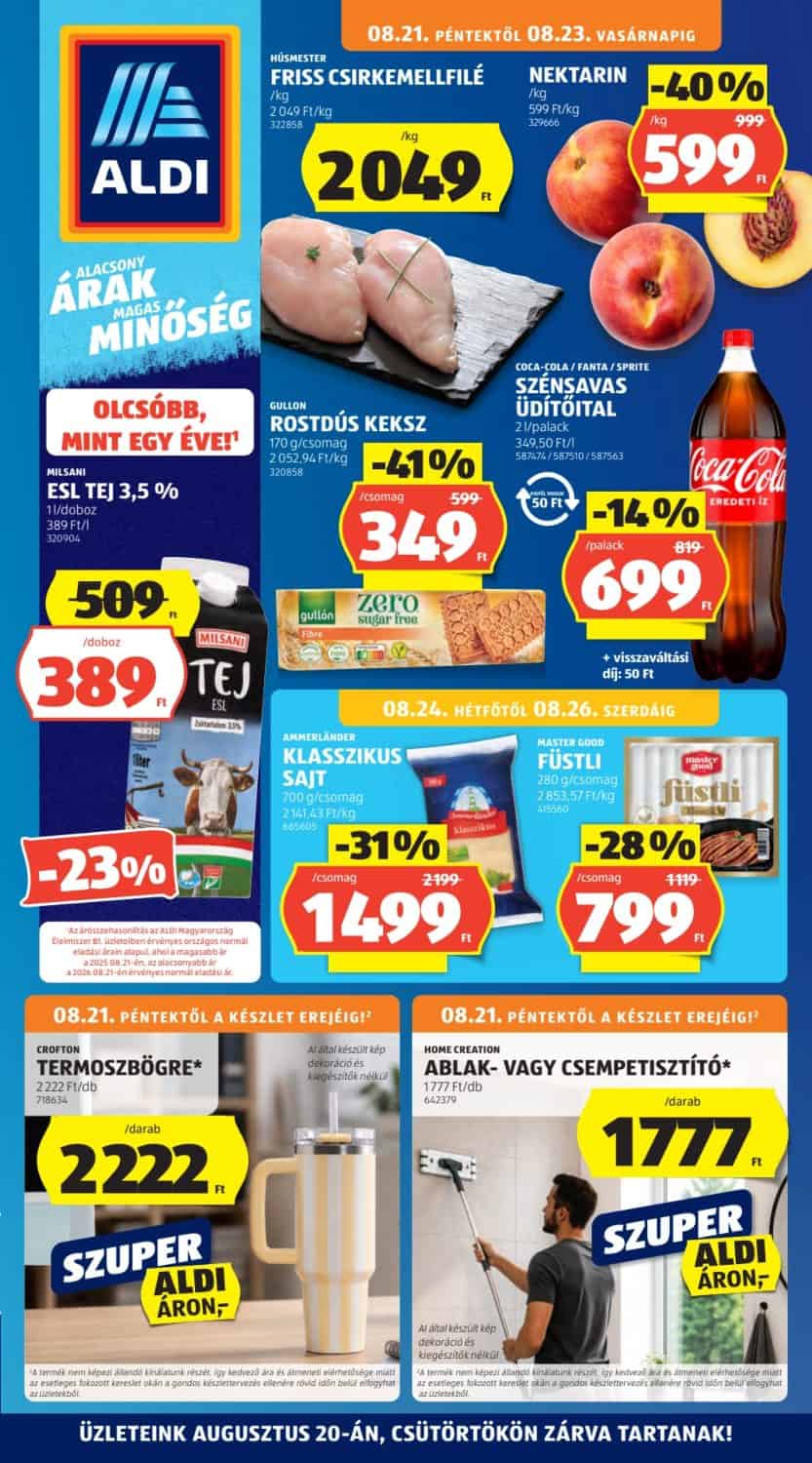 Aldi akciós újság 2026. 08.21-08.26 - 34. hét