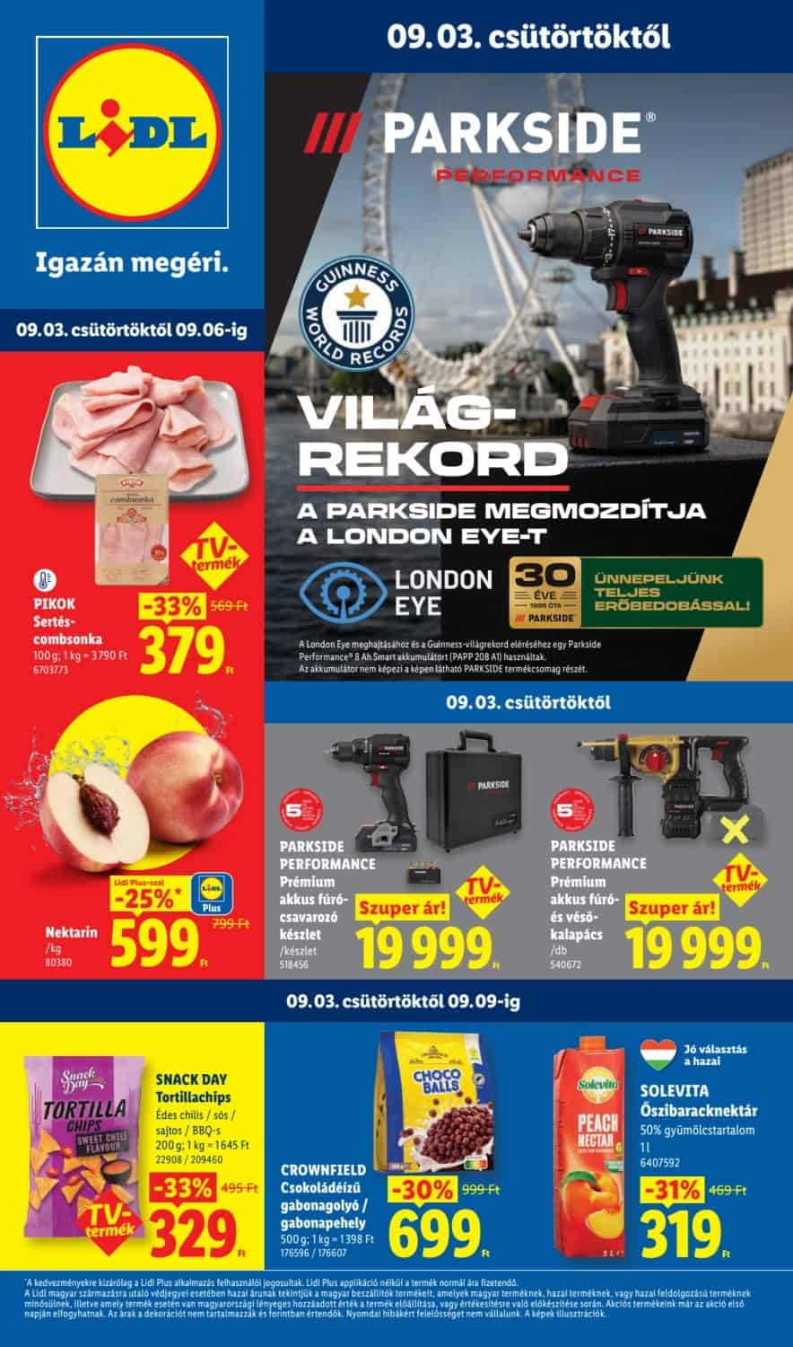 Lidl akciós újság 2026. 09.03-09.09