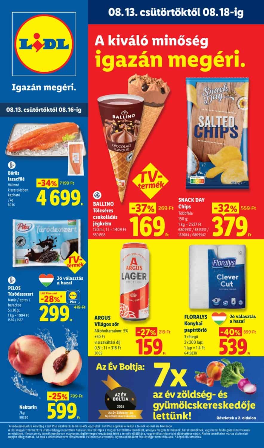 Lidl akciós újság 2026. 08.13-08.18. – 33. hét