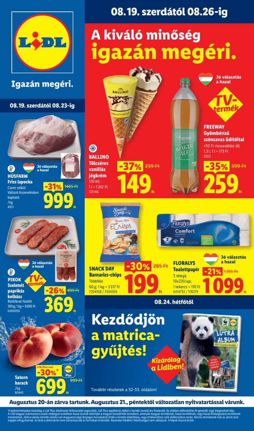 Lidl akciós újság 2026. 08.19-08.26