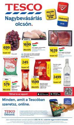 Tesco Akciós Újság 2026. 09.03-09.09 – 36. hét