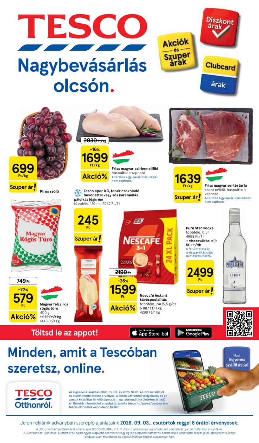 Tesco akciós újság 2026. 09.03-09.09