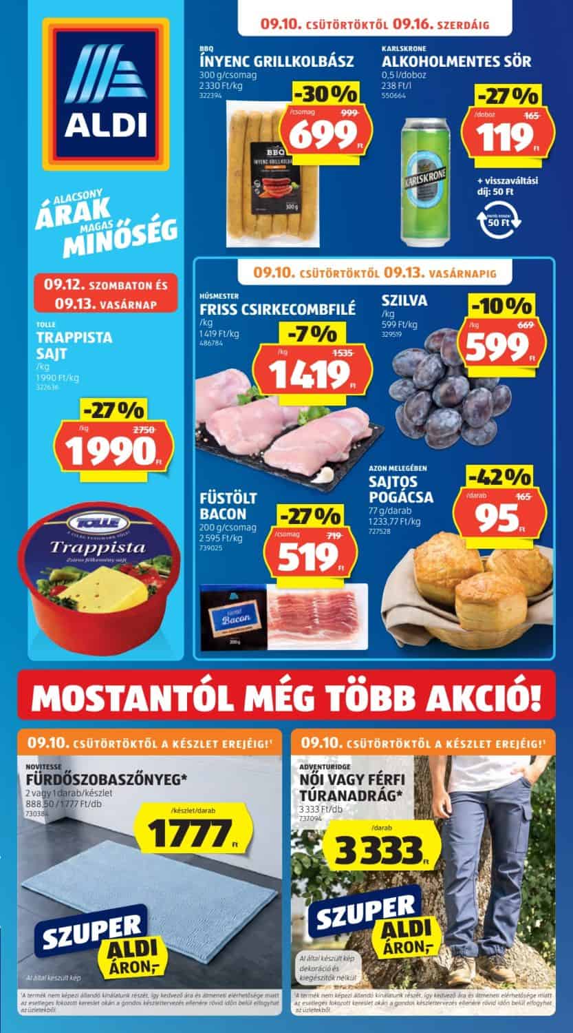 Aldi akciós újság 2026. 09.10-09.16