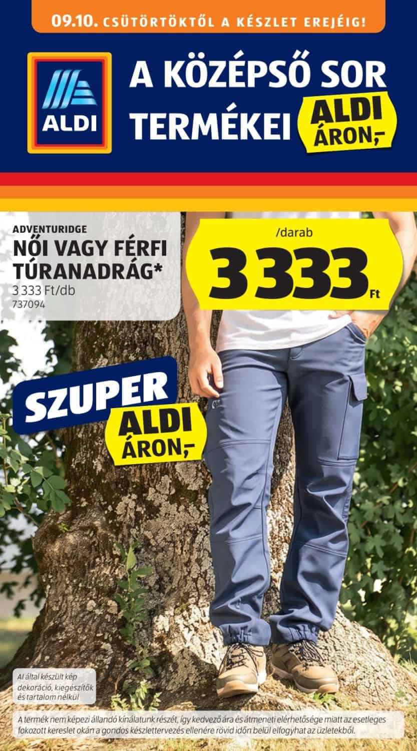 Aldi középső sor termékei akciós újság 2026. 09.10-től