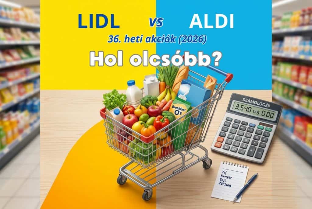 Lidl vs Aldi heti árösszehasonlítás 36. hét 2026 szeptember