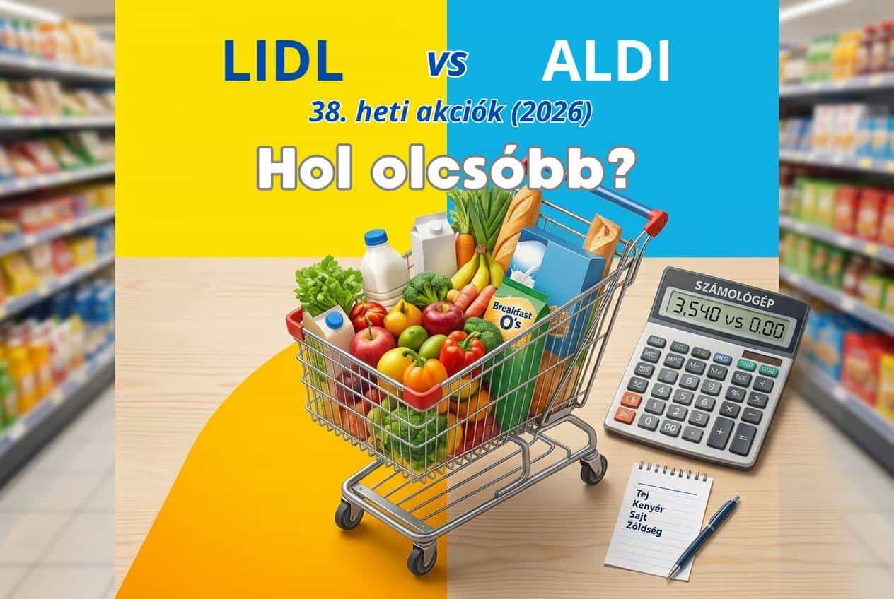 Lidl vs Aldi akciós újság árösszehasonlítás 2026 38. hét (szeptember 17-23.)
