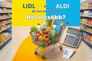 Lidl és Aldi akciós újság árösszehasonlítás, 40. hét, 2026
