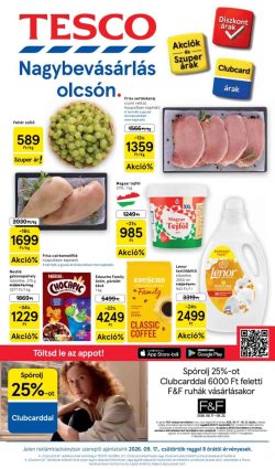 Tesco Akciós Újság 2026. 09.17–09.23 – 38. hét