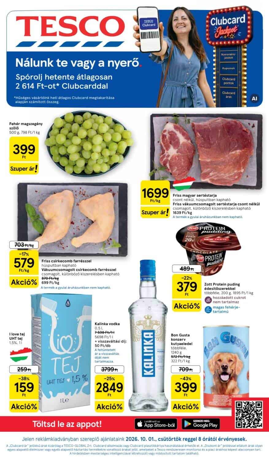 Tesco akciós újság 2026.10.01-10.07