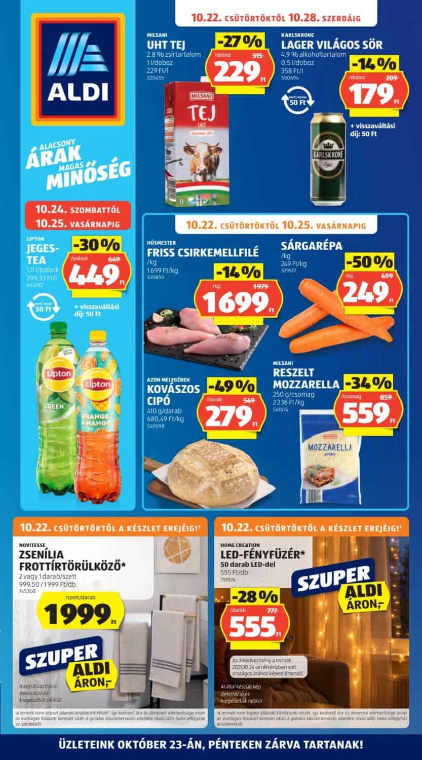Aldi akciós újság 2026.10.22-10.28