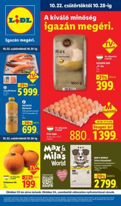 Lidl akciós újság szórólap 2026. 10.22–10.28 – 43. hét